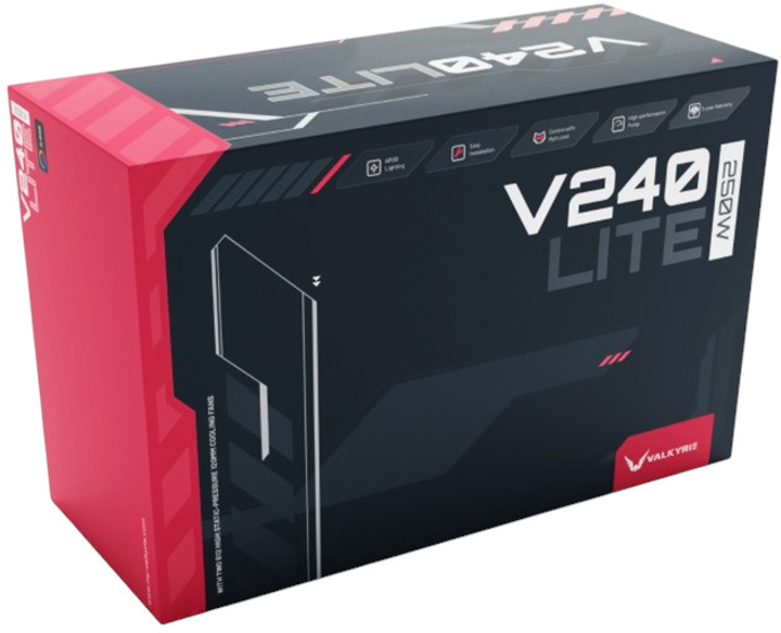 Система рідинного охолодження Valkyrie V240 Lite ARGB Black (VK-AIOVL240B) - зображення 6