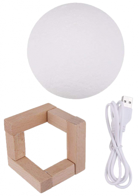Настольный светильник UFT Magic 3D Moon Light Lamp 15 см, аккумуляторная RGB-лампа, ночник в форме Луны - изображение 4