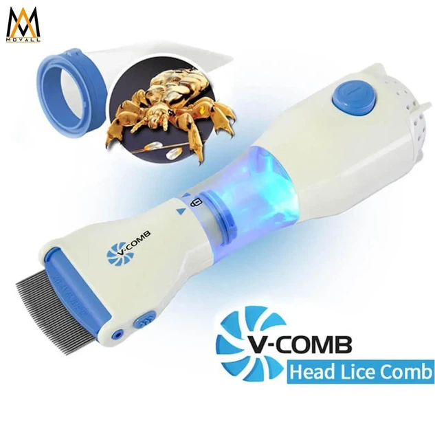 Электрический гребень от вшей с вытяжкой licrtec v-comb белый - изображение 3
