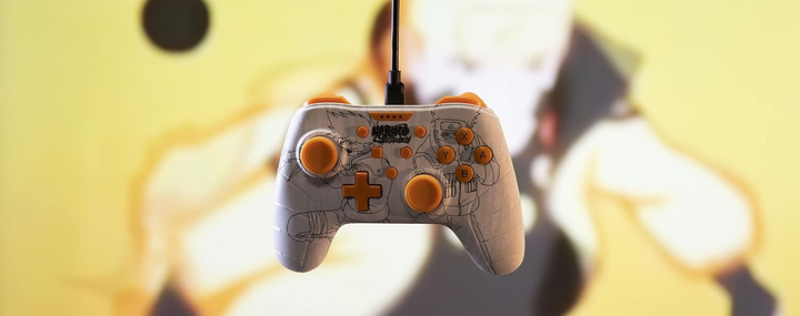 Gamepad przewodowy Konix Naruto Switch/PC White (3328170287432) - obraz 5