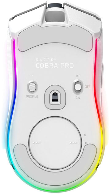 Mysz Razer Cobra Pro Bluetooth/USB/Wireless White (RZ01-04660200-R3G1) - obraz 5