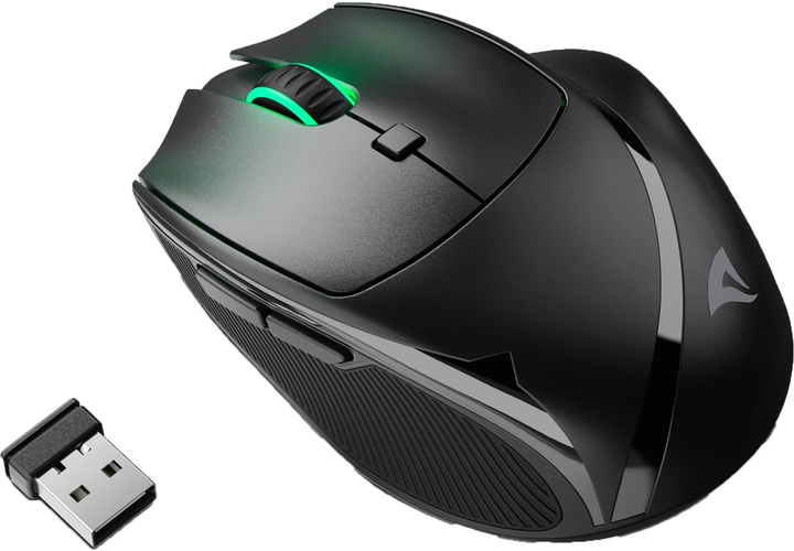 Mysz Sharkoon OfficePal M25W Wireless/USB Black (4044951039647) - obraz 3