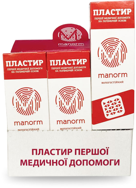 Набір пластирів Manorm на полімерній основі 19х72 мм 15 упаковок по 10 шт (4820136731038) - зображення 2