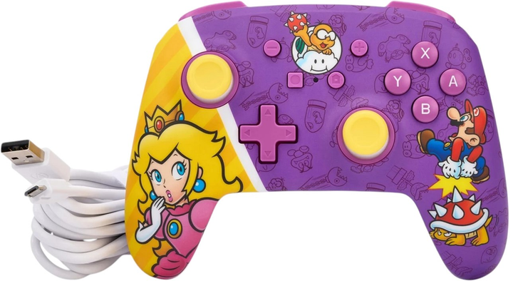 Kontroler PowerA Nintendo Switch Enhanced Wired Controller Princess Peach Battle (0617885039416) - obraz 10