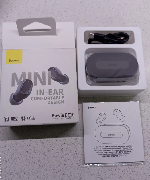 Навушники Baseus Bowie EZ10 TWS Bluetooth 5.3 HiFi 0.06' DLCC і швидкою зарядкою/ білі - Фото 12 Навушники Baseus Bowie EZ10 TWS Bluetooth 5.3 HiFi 0.06' DLCC і швидкою зарядкою/ білі - зображення 12