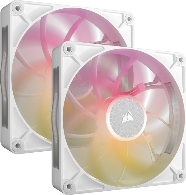 Wentylator Corsair iCUE Link RX140 MAX RGB 140 mm PWM 2 Pack White (CO-9051040-WW) - obraz 1