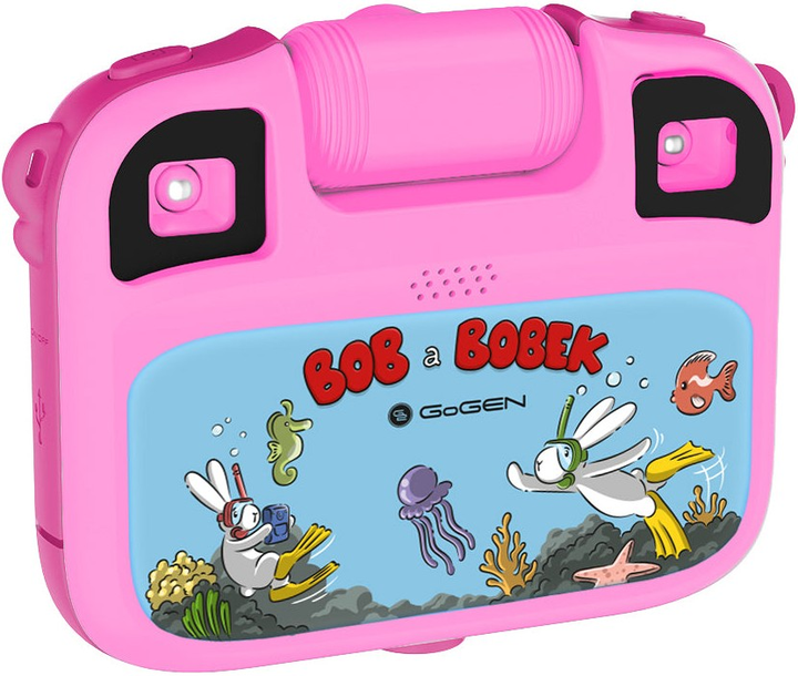 Aparat cyfrowy dla dzieci GoGEN Bob a Bobek Aqua Foto Różowy (GOG-BOBAQUAFOTOP) - obraz 4