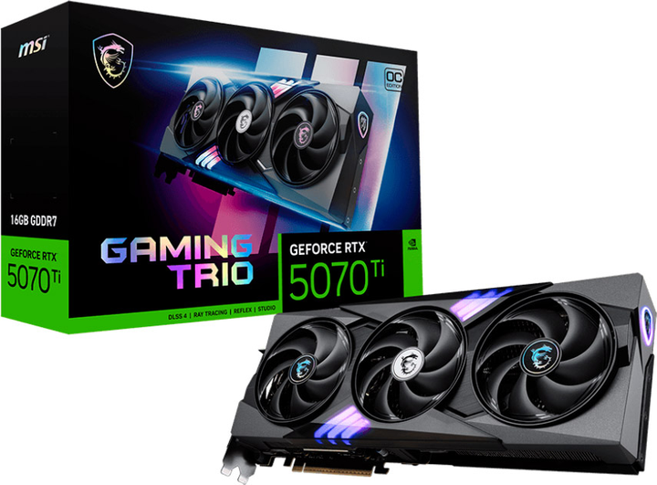 Karta graficzna MSI PCI-Ex GeForce RTX 5070 Ti Gaming Trio OC Plus 16GB GDDR7 (256bit) (2580/28000) (HDMI, 3 x DisplayPort) (RTX 5070 Ti 16G GAMING TRIO OC PLUS) - obraz 7