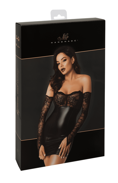 Мини-платье с перчатками Noir Handmade F340 Dress with gloves под кожу Черный S - Фото 5 Мини-платье с перчатками Noir Handmade F340 Dress with gloves под кожу Черный S - изображение 5