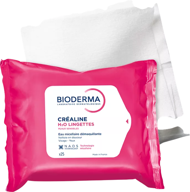Chusteczki do demakijażu Bioderma Crealine H2O 25 szt (3401579165584) - obraz 3