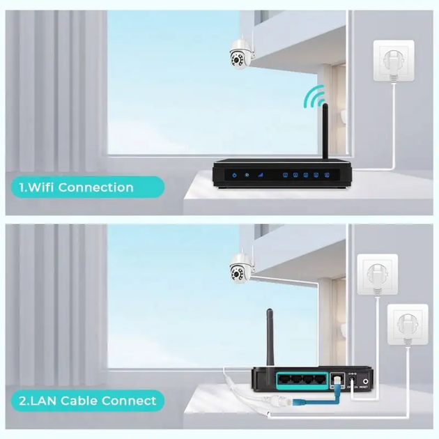 Камера поворотная ICSee 4Mp 3,6mm WiFi TF пластик mic spk (0676) - изображение 5