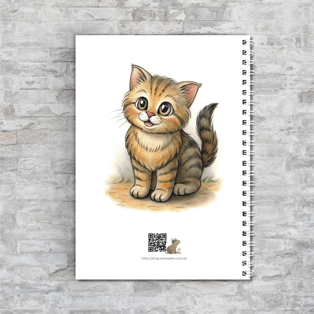 Блокнот А5 Кот + котенок на пружине 50 чистых листов бумага 80 г/м² ENTERSTORE (art. NTB-CAT-2501A5) - Фото 2 Блокнот А5 Кот + котенок на пружине 50 чистых листов бумага 80 г/м² ENTERSTORE (art. NTB-CAT-2501A5) - изображение 2