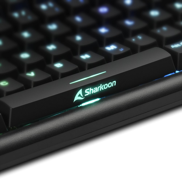 Klawiatura przewodowa Sharkoon Skiller SGK30 Huano Red USB Black (4044951030842) - obraz 3
