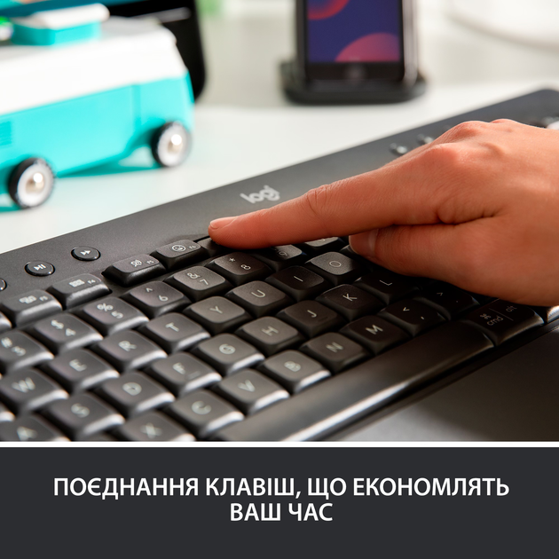 Клавиатура беспроводная Logitech Signature K650 USB/Bluetooth Graphite (920-010945) - изображение 4