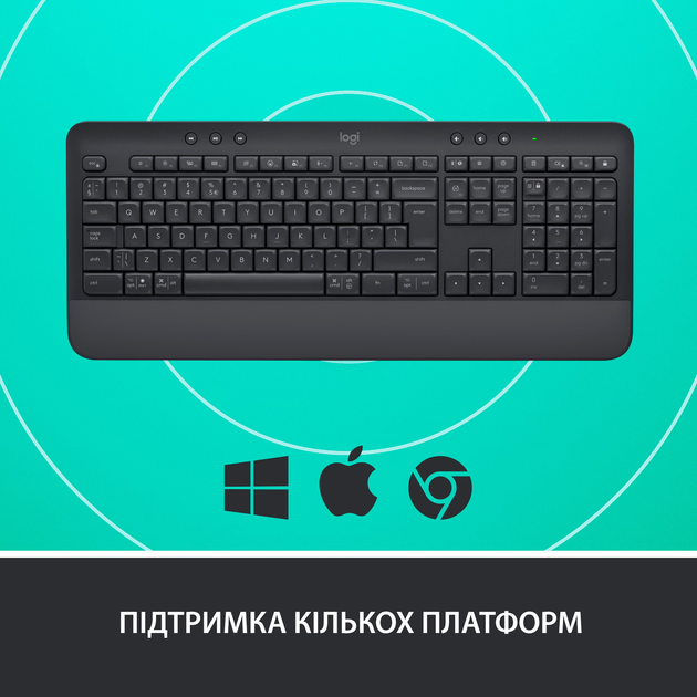 Клавиатура беспроводная Logitech Signature K650 USB/Bluetooth Graphite (920-010945) - изображение 7