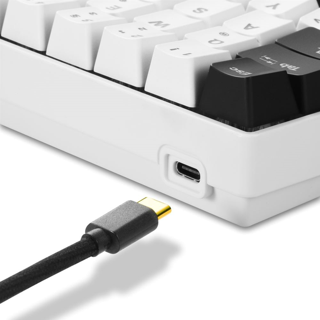 Klawiatura przewodowa Sharkoon Skiller SGK50 S4 Kailh Red USB Black/White (4044951033904) - obraz 5