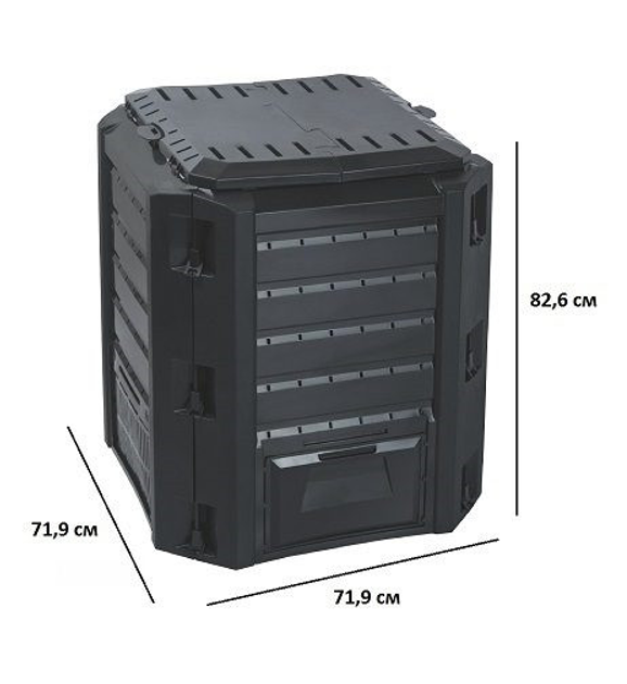 Компостер садовый 380л Prosperplast COMPOGREEN, IKL380C - изображение 2