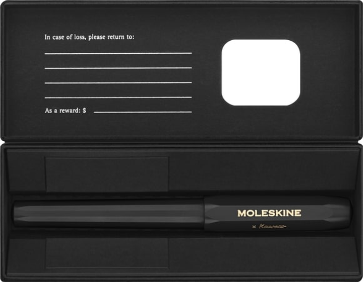 Кулькова ручка Moleskine x Kaweco Синя 1 мм Чорний корпус (8056598854831) - зображення 3
