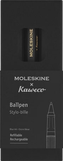 Кулькова ручка Moleskine x Kaweco Синя 1 мм Чорний корпус (8056598854831) - зображення 4