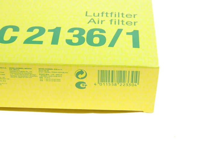 Фільтр повітряний Mitsubishi Colt 1.3/1.6 96-04/Lancer 1.3-2.0 96-08/Outlander 2.0/2.4 16V 03-07 C 2136/1 MANN-FILTER - зображення 5