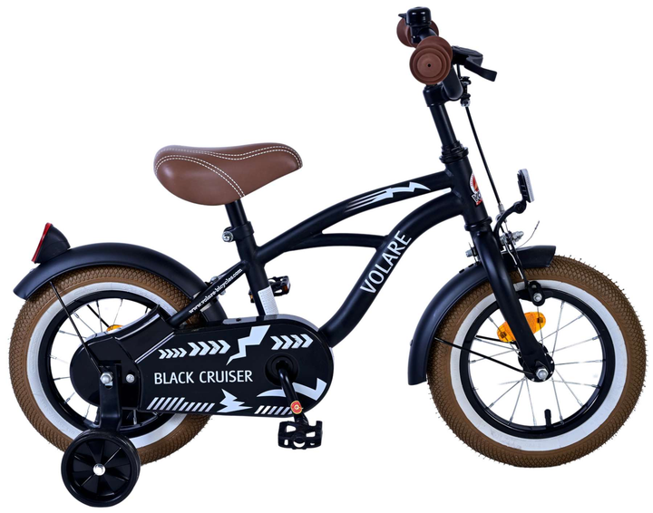 Rower dziecięcy Volare Black Cruiser 12" Czarny (8715347212017) - obraz 4