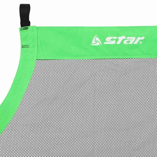 Сетка на ворота футбольная в комплекте с 2 штук STAR SN930S (полиэстер, PVC, размер 3x2м, черный) - Фото 2 Сетка на ворота футбольная в комплекте с 2 штук STAR SN930S (полиэстер, PVC, размер 3x2м, черный) - изображение 2