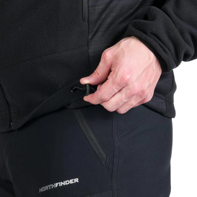 Мужская флисовая куртка Northfinder FULVIO 2XL черный (MI-3840OR) - изображение 9