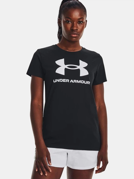 Футболка женская Under Armour UA Rival Logo 1356305-001 XS Черная (194511804568) - Фото 5 Футболка женская Under Armour UA Rival Logo 1356305-001 XS Черная (194511804568) - изображение 5