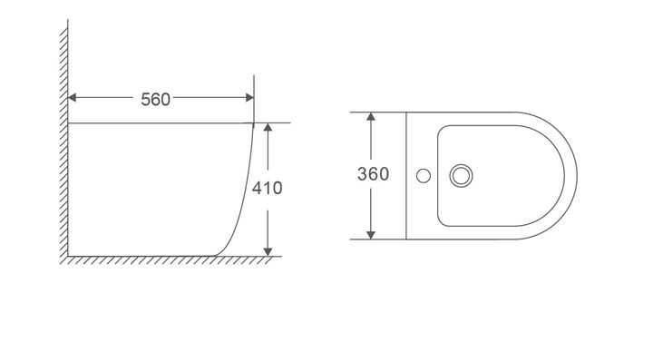 Биде напольное Mixxus Premium ELLIPSE-0601 580х360х410mm (MP6594) - изображение 2