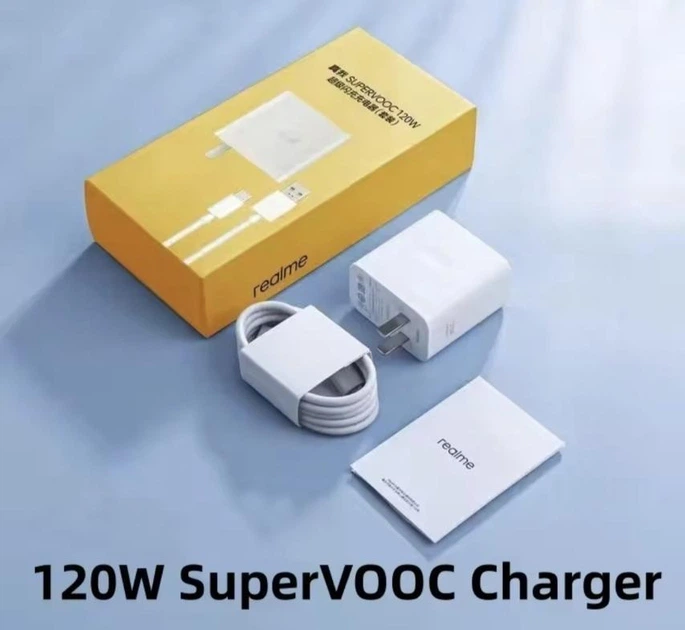 Комплект Realme швидка зарядка SuperVooc 120W адаптер блок з кабелем 1м Білий - Фото 2 Комплект Realme швидка зарядка SuperVooc 120W адаптер блок з кабелем 1м Білий - зображення 2
