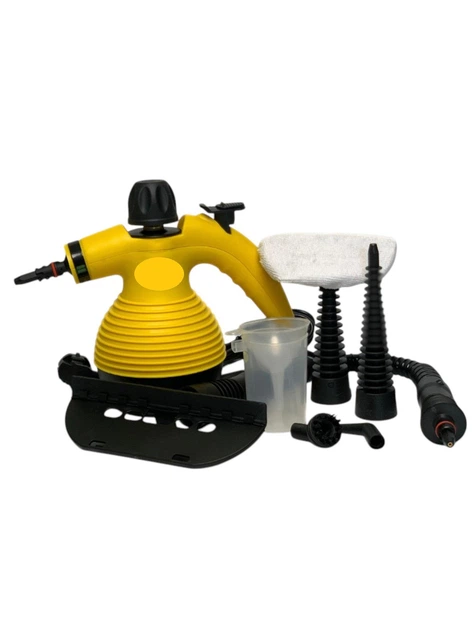 Многофункциональный ручной отпариватель Steam Cleaner Crownberg CB3141 Pro 1200 ватт электрический пароочиститель для дома 9 в 1 Желтый - изображение 8