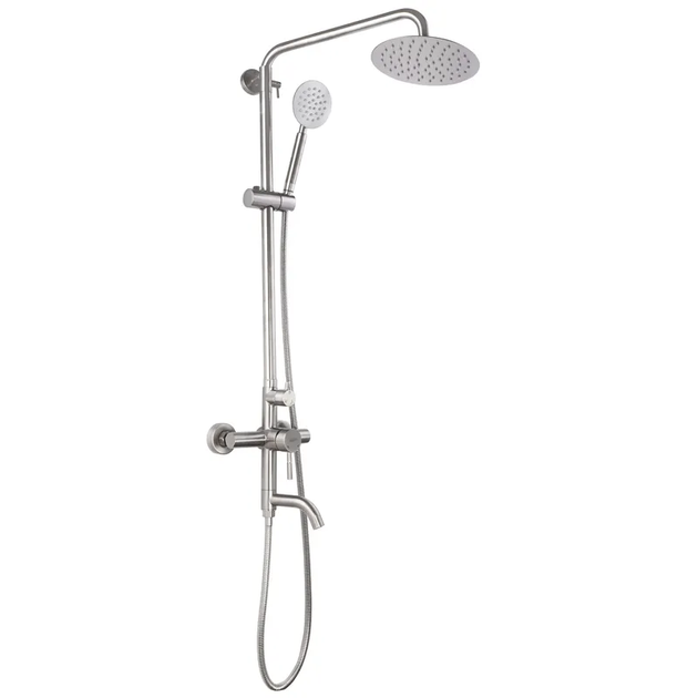 Душевая колонна со смесителем Zerix SUS-009-J из нерж. стали (ZX3240) - Фото 1 Душевая колонна со смесителем Zerix SUS-009-J из нерж. стали (ZX3240) - изображение 1