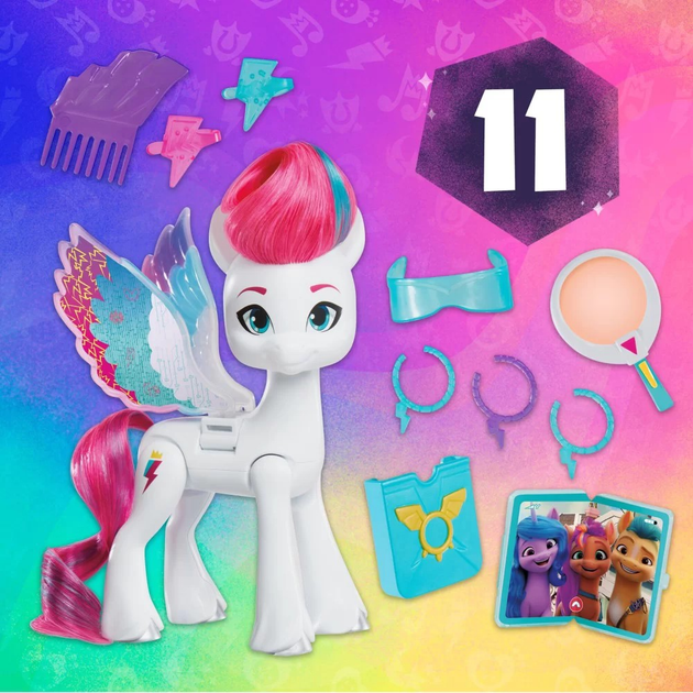 Figurka Hasbro My Little Pony Kucyk z magicznymi skrzydłami Zipp Storm F6346 (5010994198909) - obraz 8