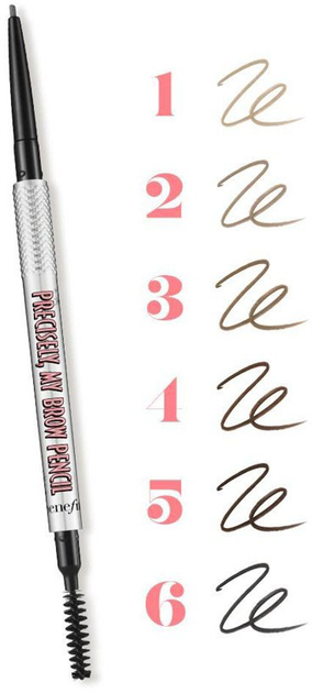 Kredka do brwi Benefit Precisely My Brow 5 Warm Black-Brown 0.08 g (602004071347) - obraz 4