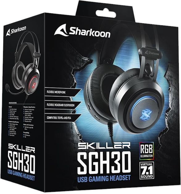 Навушники Sharkoon Skiller SGH30 Black (4044951030231) - зображення 6