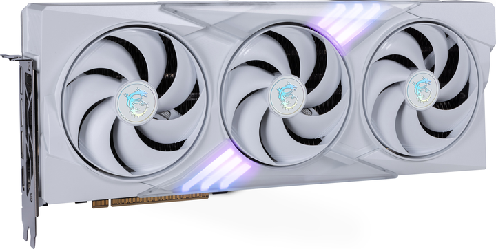Відеокарта MSI PCI-Ex GeForce RTX 5080 GAMING TRIO OC WHITE 16GB GDDR7 (256bit) (2715/30000) (HDMI, 3 x DisplayPort) (RTX 5080 16G GAMING TRIO OC WHITE) - зображення 3