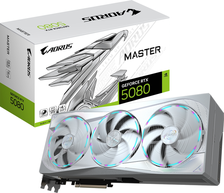 Karta graficzna Gigabyte PCI-Ex GeForce RTX 5080 Aorus Master Ice 16GB GDDR7 (256bit) (2805/30000) (HDMI, 3 x DisplayPort) (GV-N5080AORUSM ICE-16GD) - obraz 10