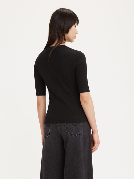 Koszulka damska bawełniana Levi's Luca Slim Tee Rib A3388-0004 S Czarna (5401157127728) - obraz 2