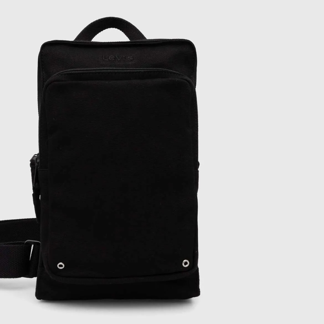 Сумка слінг чоловіча тканинна Levi's Ns Zip Sling D7955-0001 Чорна (7626725696958) - зображення 5