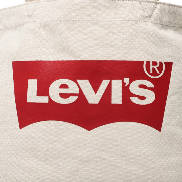 Сумка шопер жіноча тканинна велика Levi's Womens Batwing Tote 38126-0027 Біла (7613369285686) - зображення 5