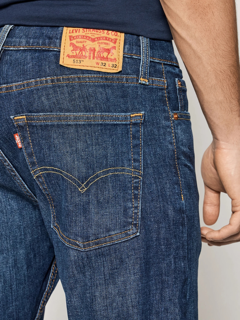 Jeansy slim fit męskie Levi's 513 Slim Straight Tree Topper Adv 08513-0934 32-32 Granatowe (5400898364898) - obraz 4