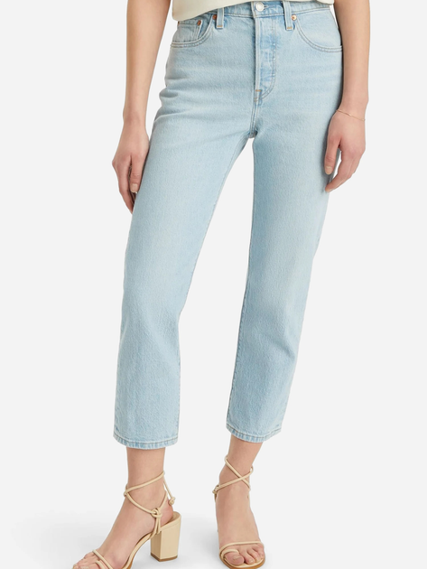 Jeansy regular fit damskie Levi's 501 Crop Wow Me Over 36200-0326 W25L26 Błękitne (5401157239407) - obraz 1
