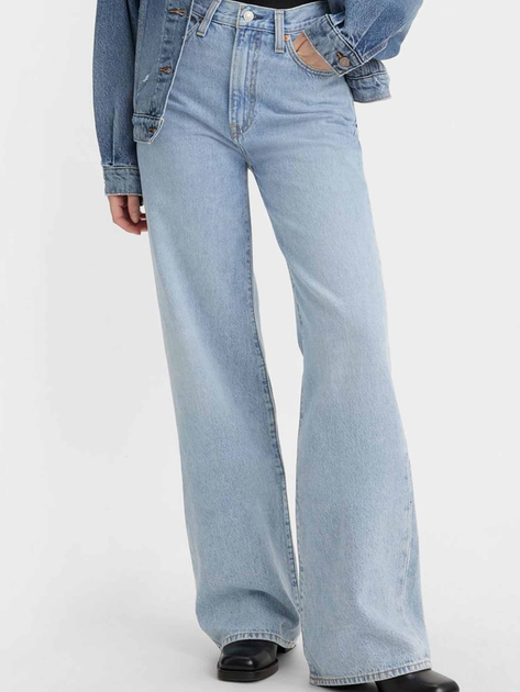 Jeansy damskie Levi's Ribcage Wide Leg H223 Far And Wide A6081-0002 W29L34 Błękitne (5401128251292) - obraz 1