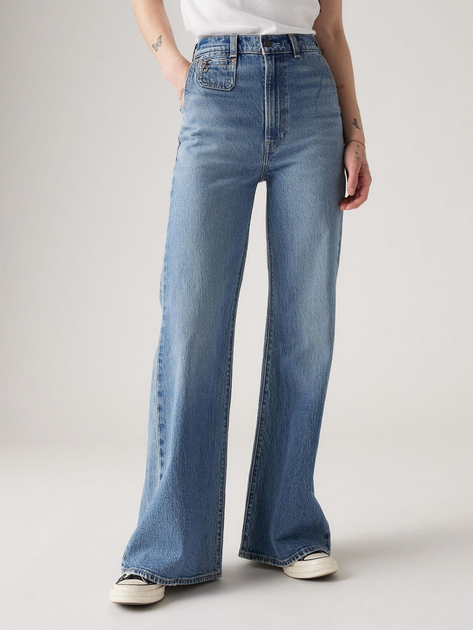 Jeansy dzwony damskie Levi's Ribcage Bells Vintage Next Saturday A8717-0001 W28L34 Niebieskie (5401157496022) - obraz 1