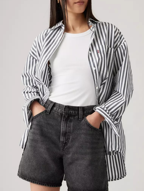 Spodenki damskie jeansowe Levi's High Baggy Short Wheres My Phone A9311-0003 24 Czarne (5401157224847) - obraz 6