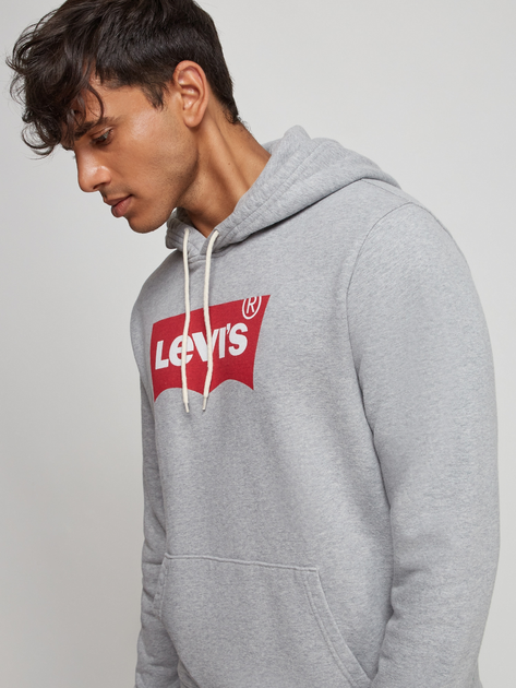 Bluza z kapturem męska Levi's Standard Graphic Hoodie Co Hm Two Color 38424-0000 2XL Szara (5400898437844) - obraz 5