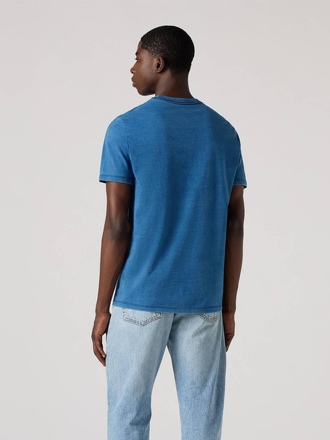 Футболка бавовняна довга чоловіча Levi's Ss Original Hm Tee True Indigo Dark Ind 56605-0255 L Синя (5401157979310) - зображення 2