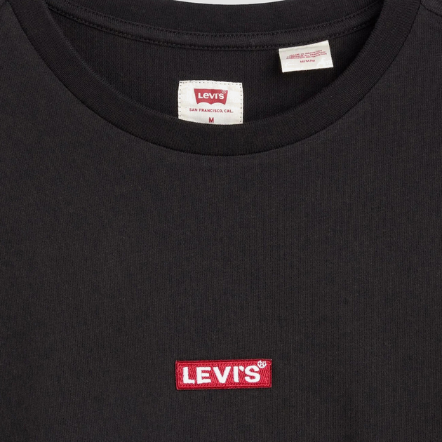Футболка бавовняна довга чоловіча Levi's Ss Relaxed Baby Tab T Meteorite 79554-0025 XL Чорна (5401105120696) - зображення 6