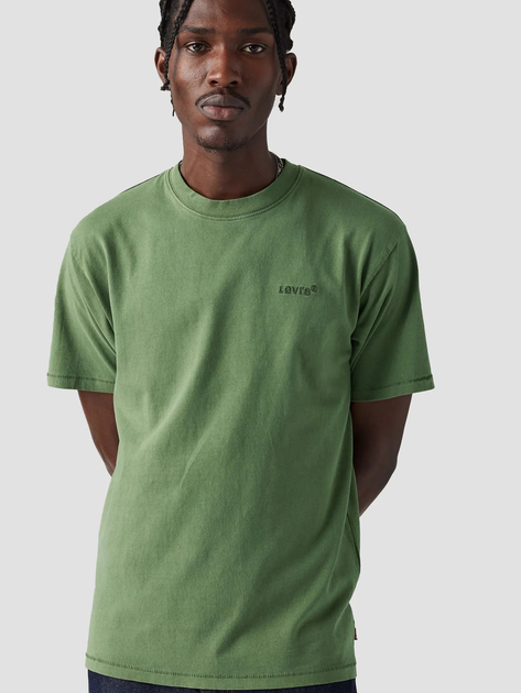 Футболка бавовняна довга чоловіча Levi's Red Tab Vintage Tee Garment Dye Vineyar A0637-0137 M Зелена (5401157837085) - зображення 3