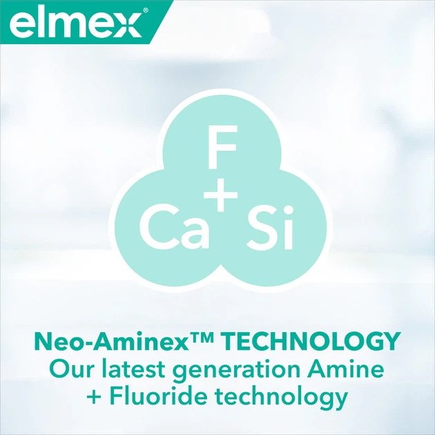 Професійна зубна паста для чутливих зубів та відновлення Elmex triple protection gentle white 75мл - изображение 7